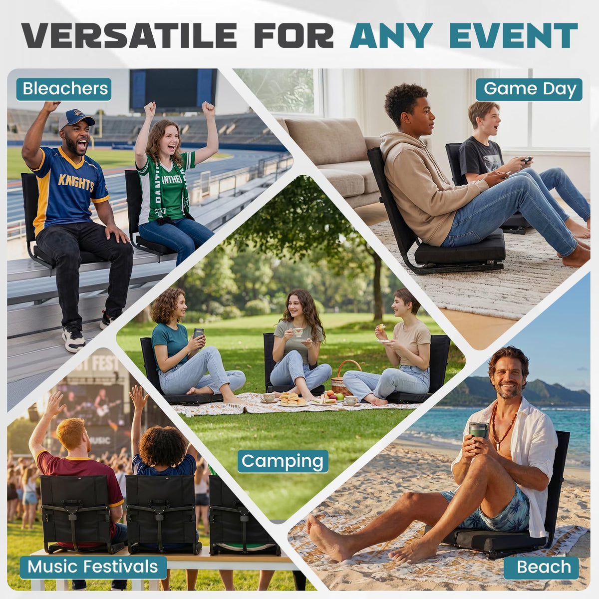 Folding Stadium Seat with Back Support G877