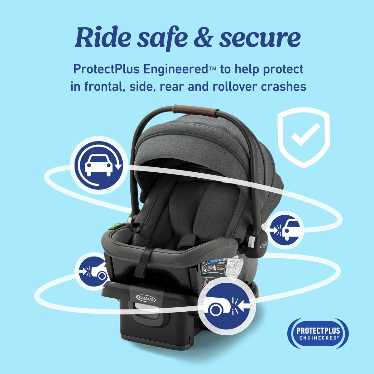 Infant Car Seat, Lightweight, Reclining Rear Facing P57818