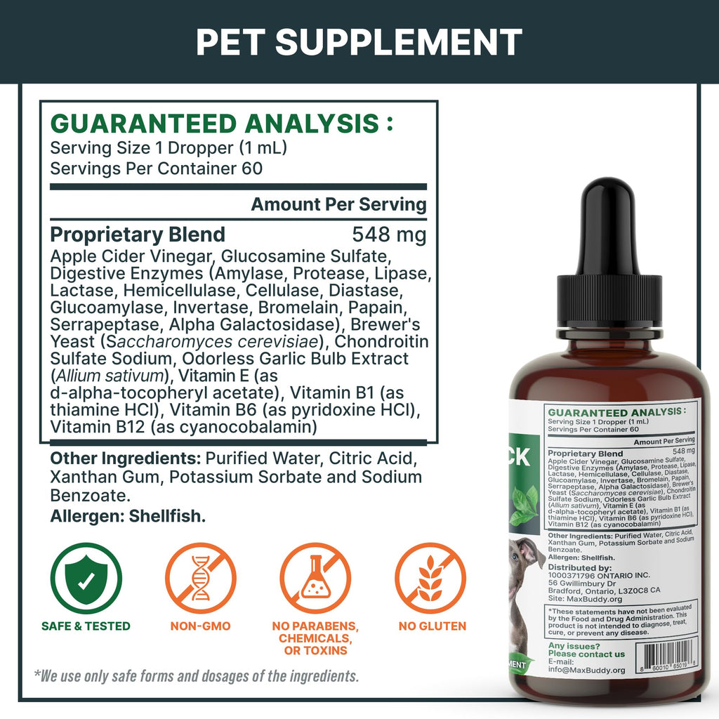 Natural Flea and Tick Oral Supplement Drops for Dogs and Cats A81710