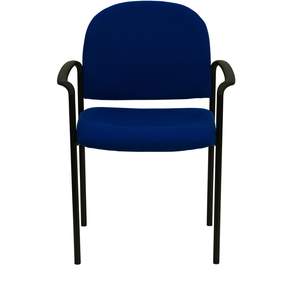 Navy Fabric Stackable Steel Side Chair U729