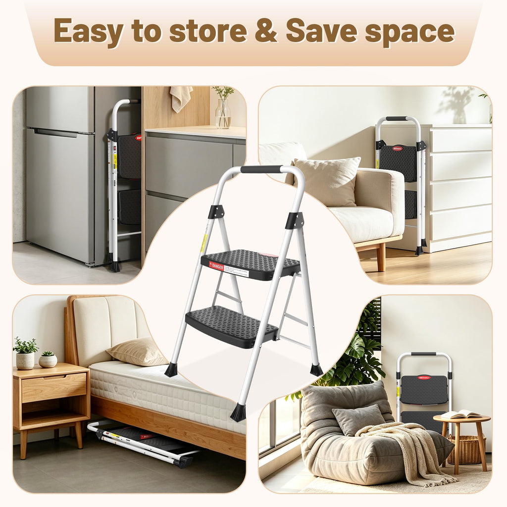 2 Step Ladder with Anti-Slip Pedal Y701