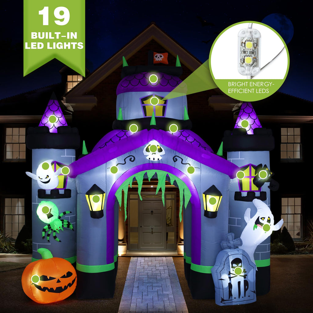 Giant 12.5 FT Halloween Inflatables Archway Outdoor Decorations Q1607
