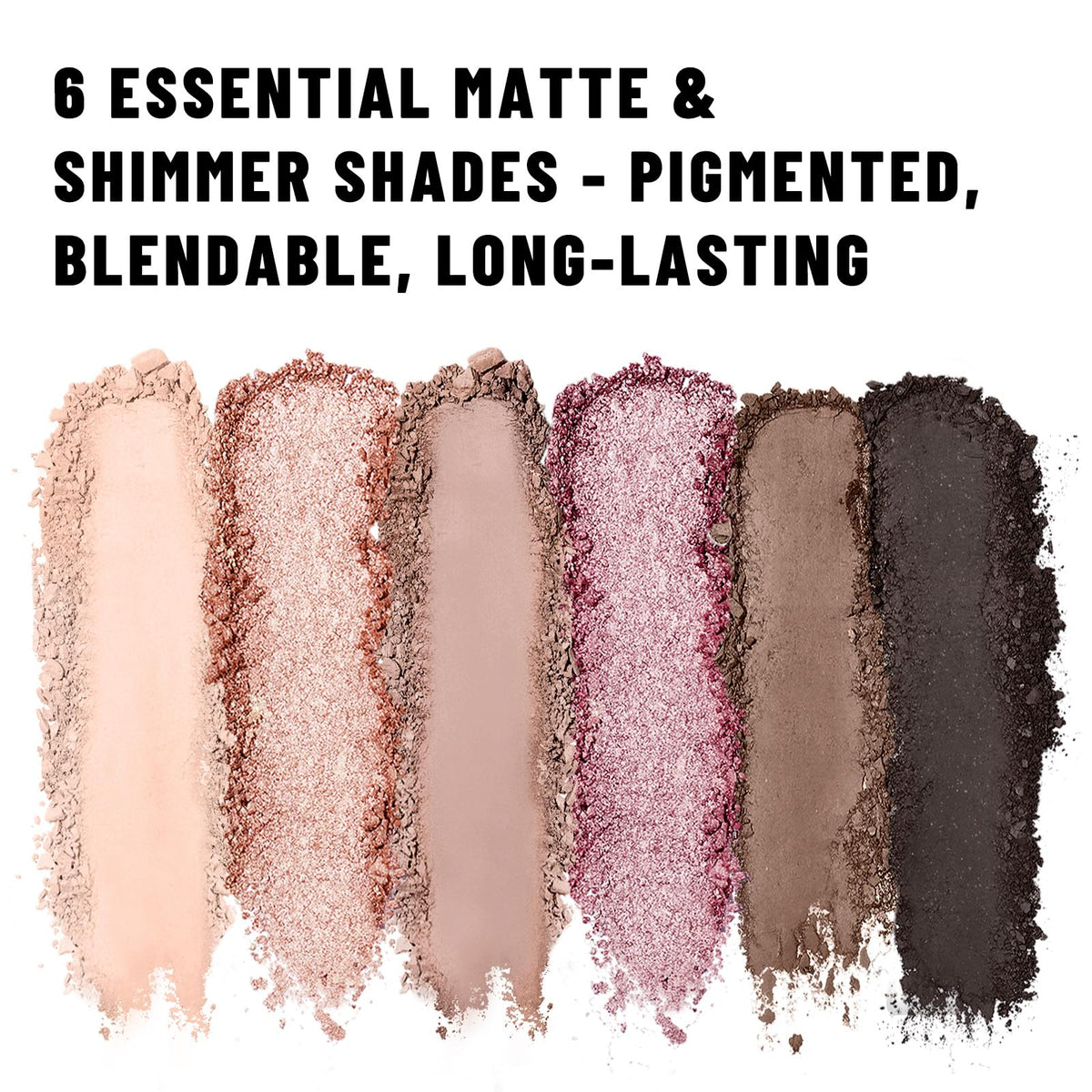 6-Color Matte and Shimmer Eyeshadow Palette with Brush L20179