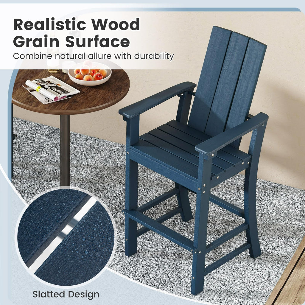 52” Tall HDPE Adirondack Chair Set of 4 Navy K157813