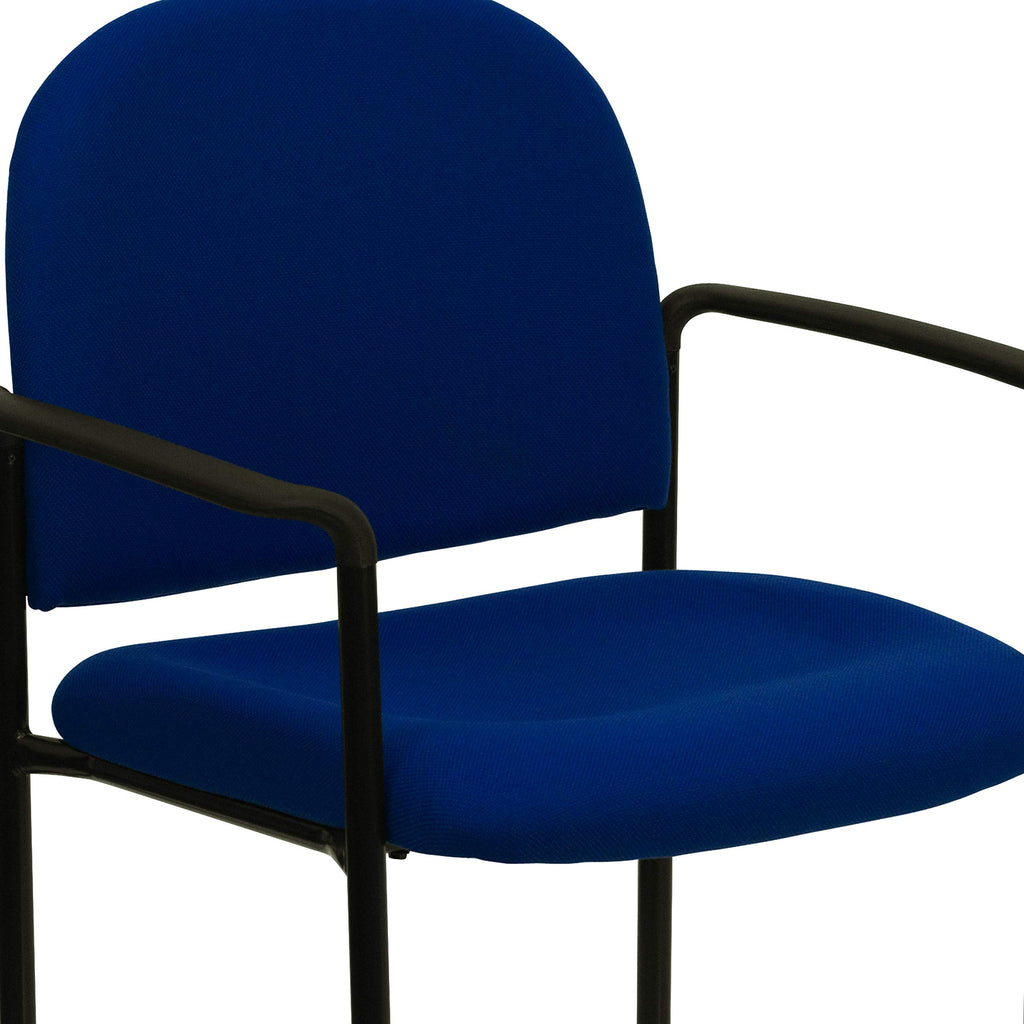 Navy Fabric Stackable Steel Side Chair U729