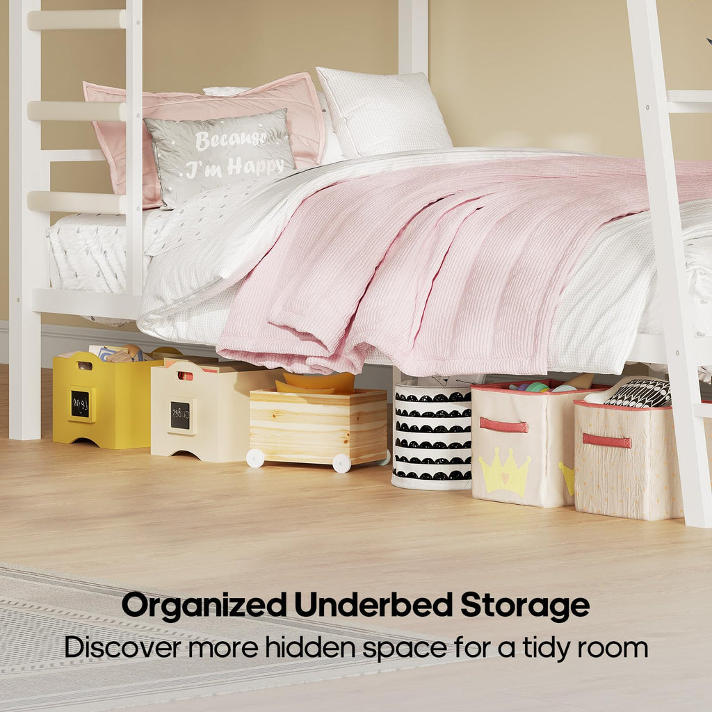 Twin Over Twin Bunk Beds with Desk S437728