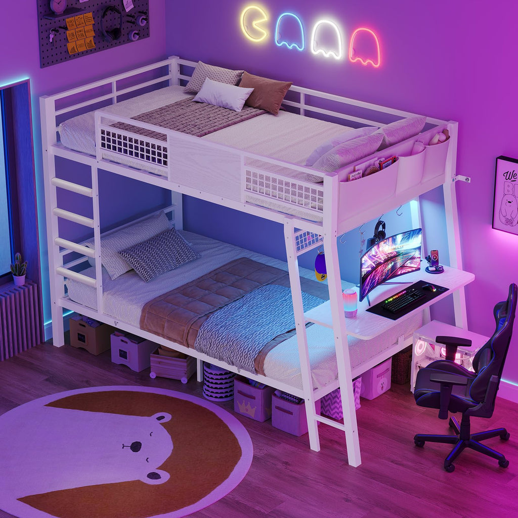 Twin Over Twin Bunk Beds with Desk S437728
