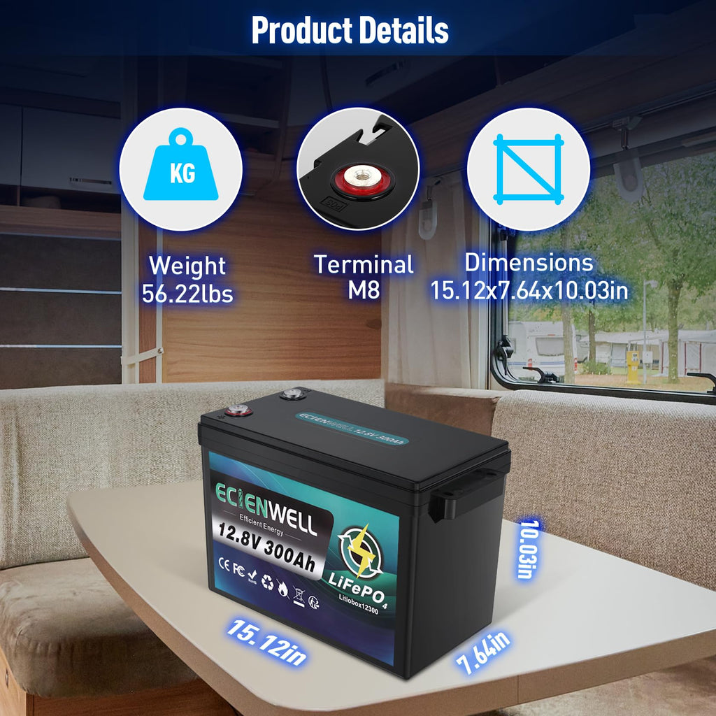 12V 600Ah LiFePO4 Battery with 200A BMS A671248