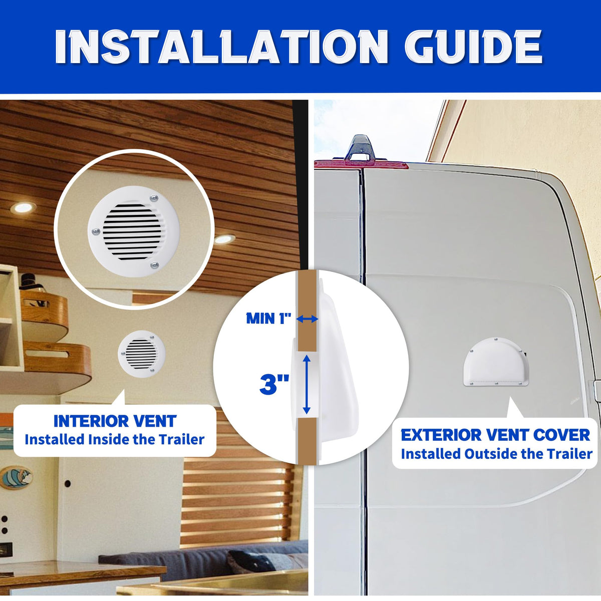RV Vent Covers with Mounting Hardware Y36188