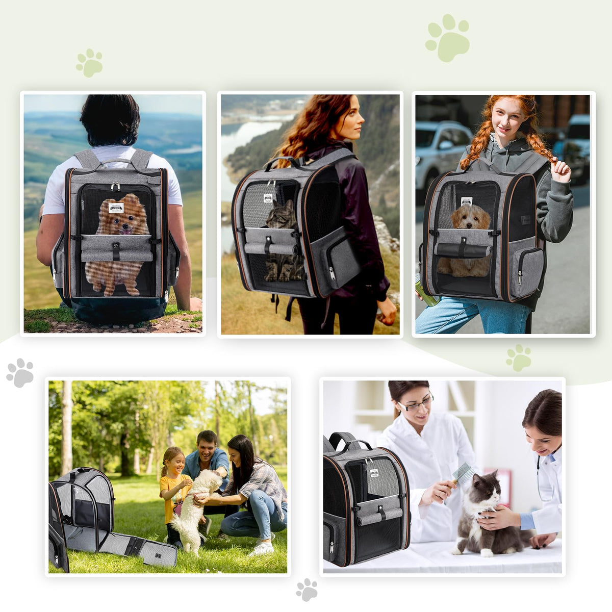 Expandable Cat Carrier Backpack with Sun Shade Q51306