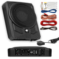 10 Inch 1000 Watt Powered Car Subwoofer and Wiring Kit U435