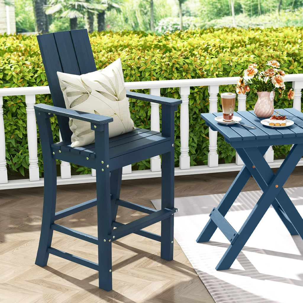 52” Tall HDPE Adirondack Chair Set of 4 Navy K157813