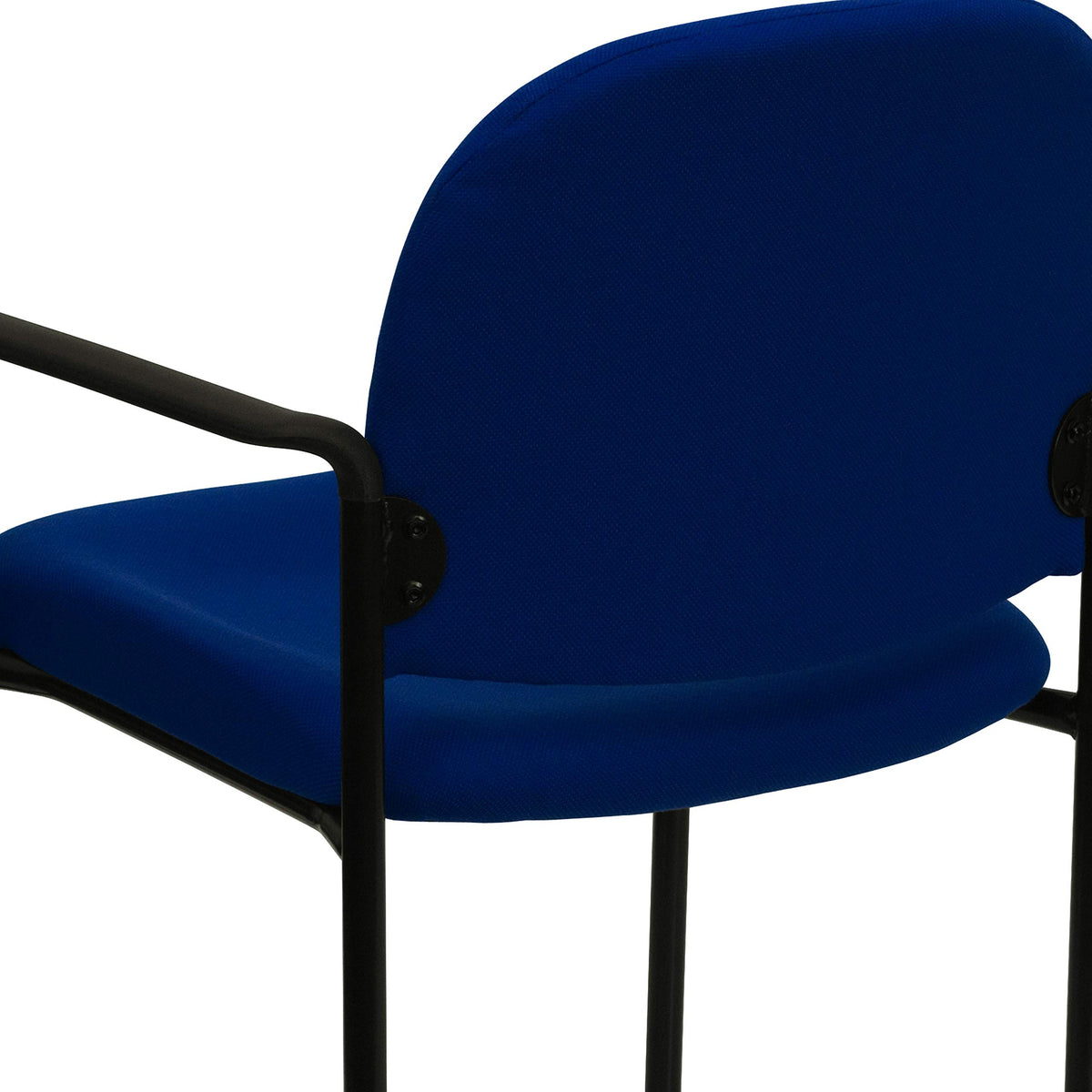Navy Fabric Stackable Steel Side Chair U729