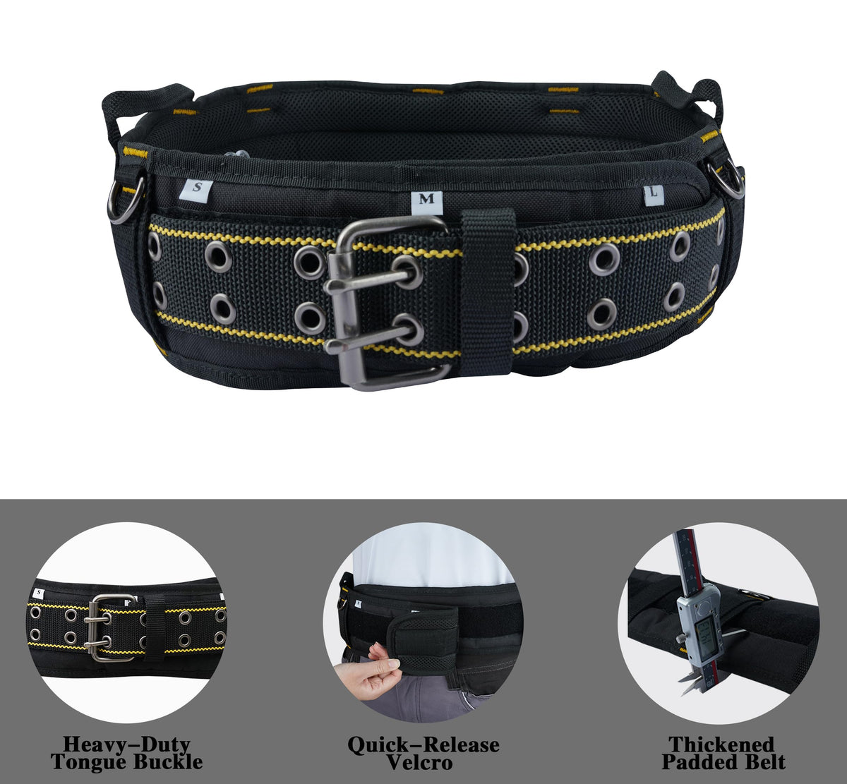 Padded Heavy Duty Work Belt with D Ring N5688