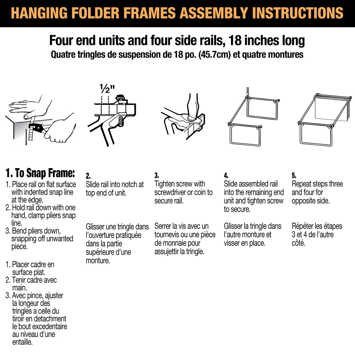 Letter Size Hanging File Frame 2-Pack U103531