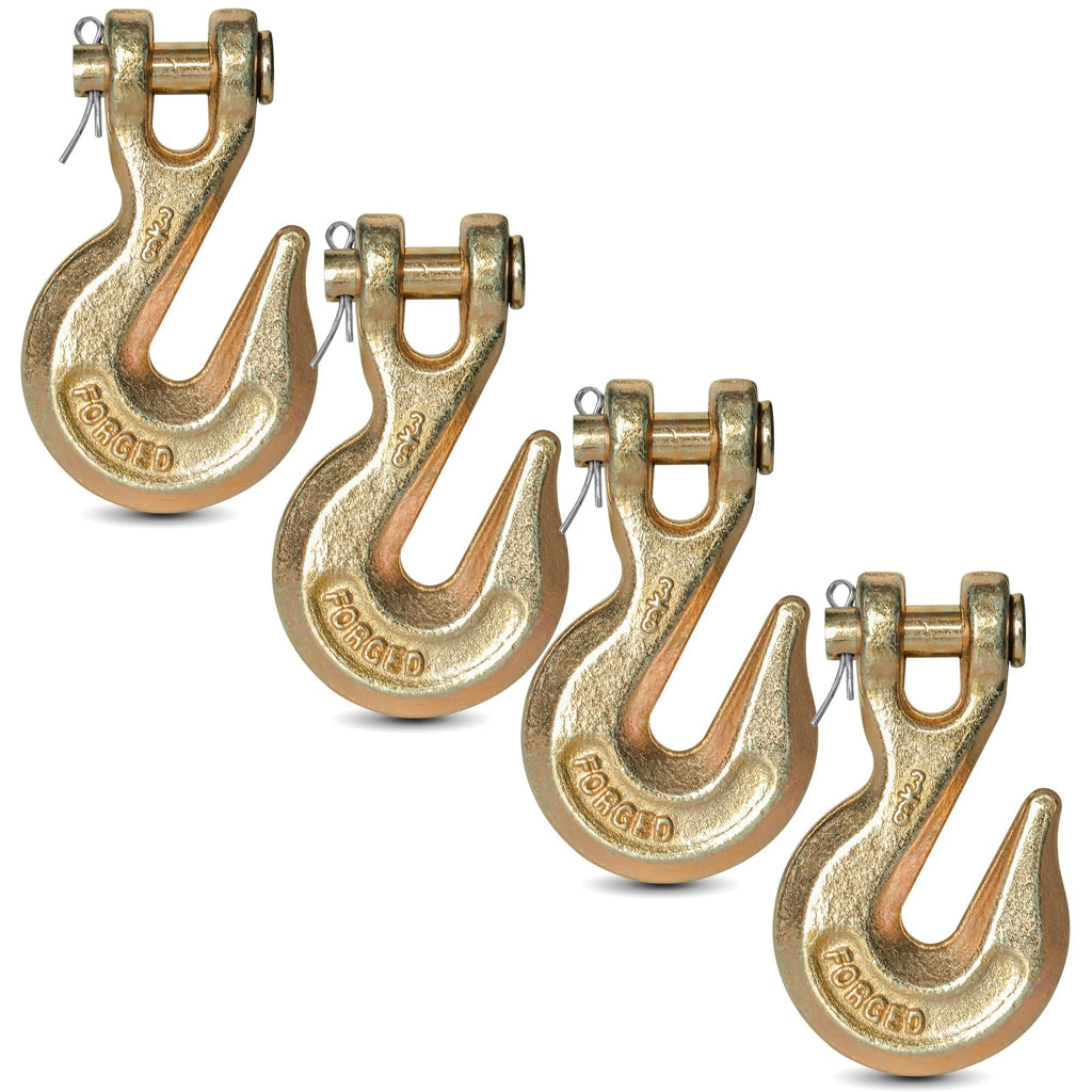 3/8" Clevis Grab Hooks 4 Pack Heavy Duty Chain Hook J6592