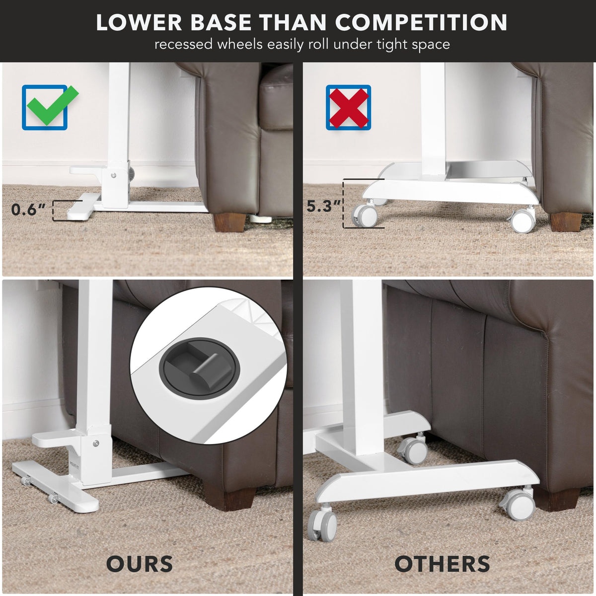 Overbed Table with Wheels T21519