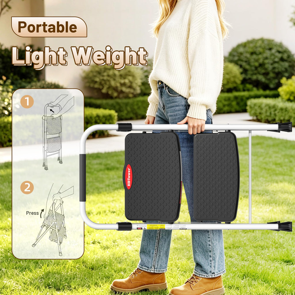 2 Step Ladder with Anti-Slip Pedal Y701