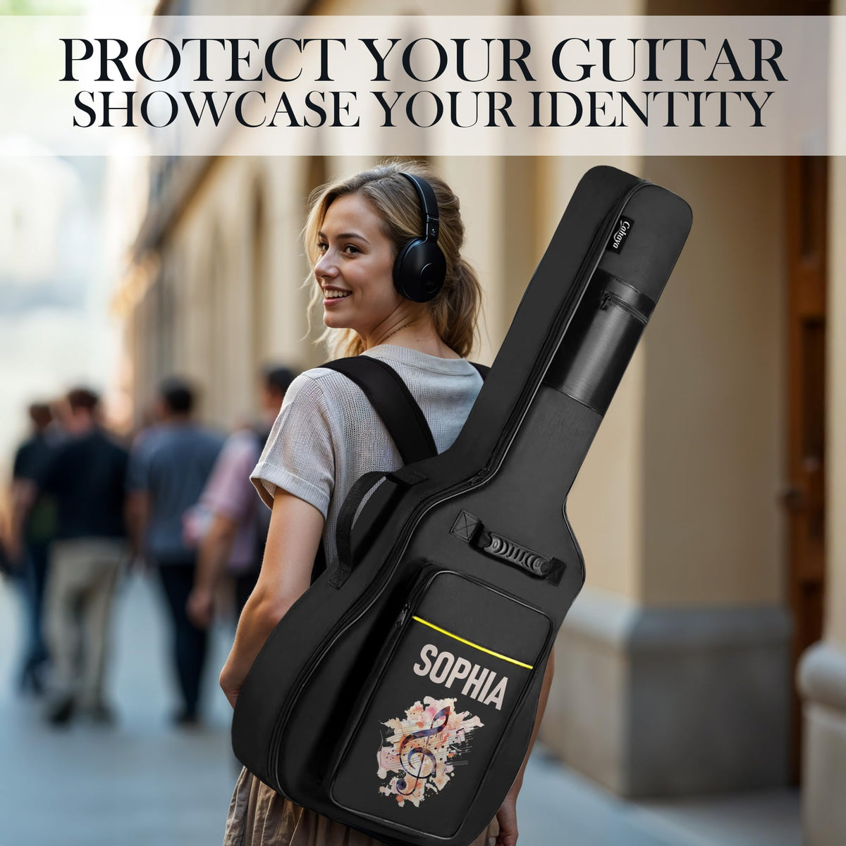 Soft Water Resistant Padded Guitar Gig Bag with Shoulder Straps and Pockets N430714