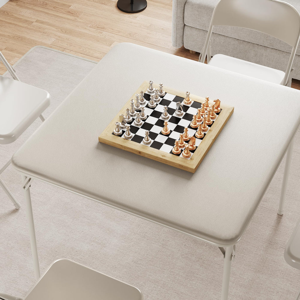 Beige Folding Card Table Y63152