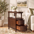 Solid Wood End Table with 2 Drawers K7939