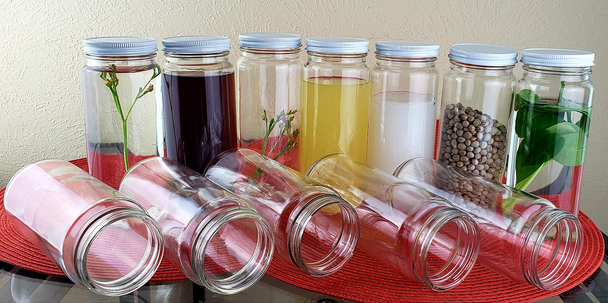 Wide Mouth Glass Bottle Jar 16 oz O763158